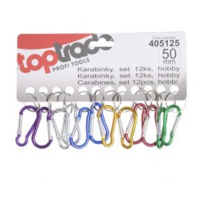 TOPTRADE karabinky, set 12ks, 45mm x 4 mm,hobby (TOPTRADE karabinky, set 12ks, 45mm x 4 mm,hobby)