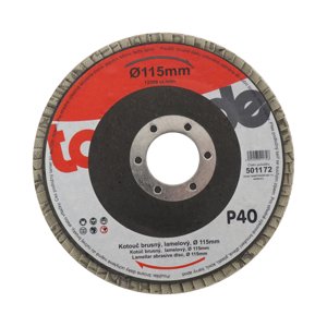 TOPTRADE kotouč brusný, lamelový, zrnitost 40, 115 x 22,2 x 2 mm (TOPTRADE kotouč brusný, lamelový, zrnitost 40, 115 x 22,2 x 2 mm)