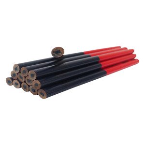 TOPTRADE tužka tesařská, červenomodrá, v dóze, sada 50 ks, 180 mm (TOPTRADE tužka tesařská, červenomodrá, v dóze, sada 50 ks, 180 mm)
