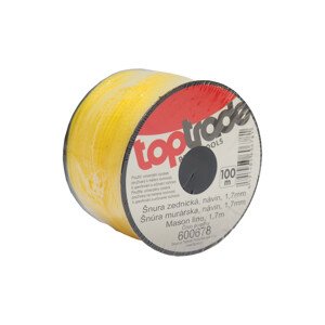 TOPTRADE šňůra zednická PE, O 1,7 mm / 100 m, žlutá (TOPTRADE šňůra zednická PE, O 1,7 mm / 100 m, žlutá)