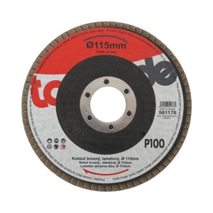 TOPTRADE kotouč brusný, lamelový, zrnitost 100, 115 x 22,2 x 2 mm (TOPTRADE kotouč brusný, lamelový, zrnitost 100, 115 x 22,2 x 2 mm)