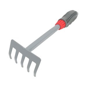 TOPTRADE hrábě kovové, 5 zubů, PP rukojeť, délka 28 cm (TOPTRADE hrábě kovové, 5 zubů, PP rukojeť, délka 28 cm)