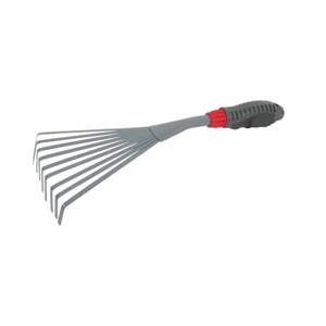 TOPTRADE hrábě kovové, na listí, 9 zubů, PP rukojeť, délka 37 cm (TOPTRADE hrábě kovové, na listí, 9 zubů, PP rukojeť, délka 37 cm)