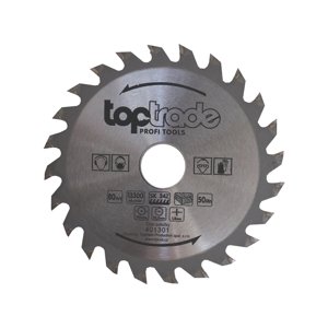 TOPTRADE kotouč pilový, na dřevo, s SK plátky, 24 zubů. 115 x 1,8 x 22,2/20/16 mm (TOPTRADE kotouč pilový, na dřevo, s SK plátky, 24 zubů. 115 x 1,8 x 22,2/20/16 mm)