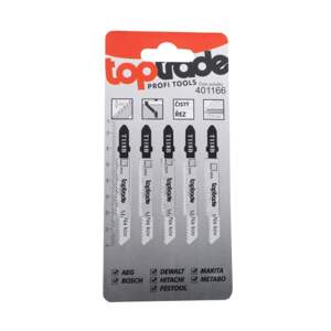 TOPTRADE list pilový, pro přímočarou pilu, sada 5 ks, T118B, 76 mm, kov (TOPTRADE list pilový, pro přímočarou pilu, sada 5 ks, T118B, 76 mm, kov)