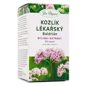 Kozlík lékařský (bylina + extrakt), 60 kapslí (Pro kvalitní spánek, klidnou mysl a snadnější vyrovnání se se stresem. Doplněk stravy.)