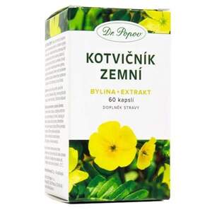 Kotvičník zemní (bylina + extrakt), 60 kapslí (Pro fungující reprodukční soustavu a celkovou chuť do života, dvojí účinek (tradiční bylina a její extrakt).)