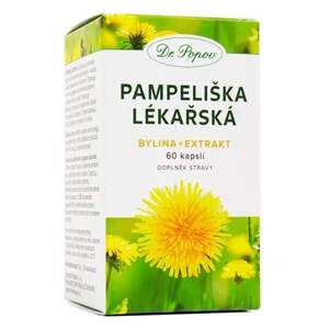Pampeliška lékařská (bylina + extrakt), 60 kapslí (Pro zdravé trávení a vylučování škodlivin z těla, dvojí účinek (tradiční bylina a její extrakt).)