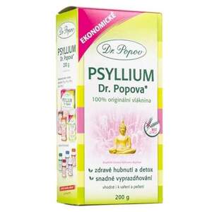 Vláknina Psyllium, 200 g (Pro zdravé zažívání a dobré vyprazdňování. Vláknina Psyllium Dr. Popova v ekonomickém balení.)