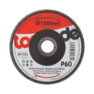 TOPTRADE kotouč brusný, lamelový, zrnitost 60, 150 x 22,2 x 2 mm (TOPTRADE kotouč brusný, lamelový, zrnitost 60, 150 x 22,2 x 2 mm)