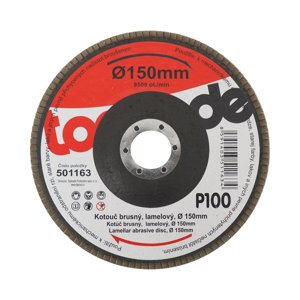TOPTRADE kotouč brusný, lamelový, zrnitost 100, 150 x 22,2 x 2 mm (TOPTRADE kotouč brusný, lamelový, zrnitost 100, 150 x 22,2 x 2 mm)