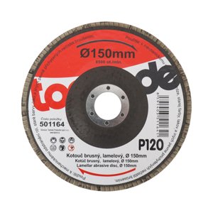TOPTRADE kotouč brusný, lamelový, zrnitost 120, 150 x 22,2 x 2 mm (TOPTRADE kotouč brusný, lamelový, zrnitost 120, 150 x 22,2 x 2 mm)