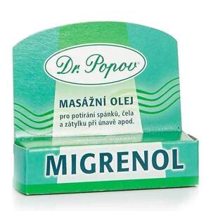 Migrenol, 6 ml – roll-on (Migrenol roll-on - cestovní balení, je vhodný k potírání spánků, čela a zátylku při únavě, migréně, nevolnosti a bolestech hlavy. Obsažené přírodní silice, mentol a kafr odstraňují únavu a uvolňují stres. Praktické balení roll-on)