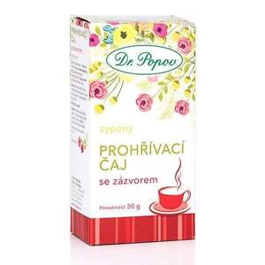 Prohřívací čaj se zázvorem, sypaný, 50 g (K prohřátí během chladných dnů, vhodný v období ohrožené imunity.)
