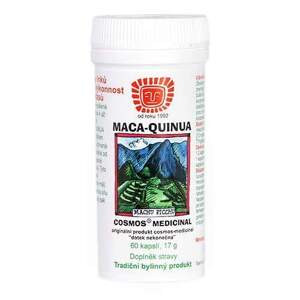 Maca-Quinua, 60 kapslí (Maca-Quinua. Doplněk stravy. Tradiční bylinný produkt. 60 kapslí, 17 g. Odhal tajemství síly a vytrvalosti indiánských běžců.)