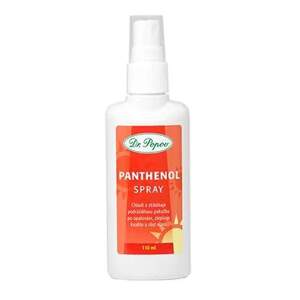 Panthenol spray, 110 ml (Příjemně chladí a zklidňuje pokožku nadměrně ozářenou sluncem nebo jinak podrážděnou. Přináší rychlou úlevu. D-Panthenol skvěle váže v pokožce vlhkost, regeneruje ji a vyživuje, čímž příznivě působí na její mladistvý vzhled.)