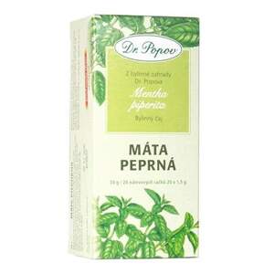 Máta peprná nať, 30 g (20 x 1,5 g) (Pro dobré trávení a zažívání. Velmi osvěžující. Příznivě působí na játra i žlučník.)