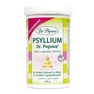 Vláknina Psyllium DÓZA, 240 g (Pro zdravé zažívání, snadné hubnutí a dobré vyprazdňování. Vláknina Psyllium Dr. Popova v praktické dóze.)