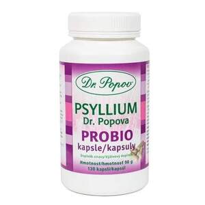Psyllium Dr. Popova PROBIO kapsle, 120 ks (Pro zdravou střevní mikroflóru. Vláknina Psyllium Dr. Popova obohacená o přátelské bakterie.)