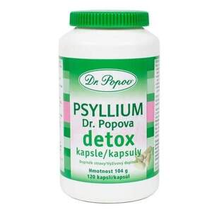 Psyllium Dr. Popova DETOX kapsle, 120 ks (Pro intenzivní očistu těla. Kombinace vlákniny Psyllium Dr. Popova a účinných rostlinných extraktů.  )