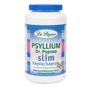 Psyllium Dr. Popova SLIM kapsle, 120 ks (Pro efektivní a snadné hubnutí. Kombinace vlákniny Psyllium Dr. Popova a účinných rostlinných extraktů.)