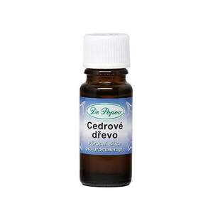 Cedrová silice, 10 ml (Uklidňuje a harmonizuje psychické napětí. Vhodný při rýmě a nachlazení. Má repelentní účinky. POZOR - NEPOUŽÍVAT V TĚHOTENSTVÍ!)