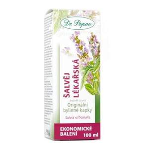 Šalvěj lékařská, originální bylinné kapky, 100 ml (Pocit pohody a hormonální rovnováha v období klimakteria i před menstruací. Při pocení. Doplněk stravy.)