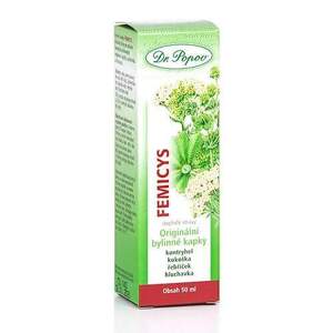 Femicys, originální bylinné kapky, 50 ml (Pro zdravý stav ženských pohlavních orgánů (díky kokošce a kontryhelu). Doplněk stravy.)