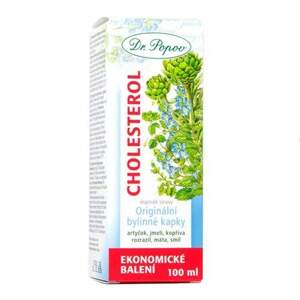 Cholesterol, originální bylinné kapky, 100 ml (Pro zdravou hladinu krevních tuků (díky jmelí a artyčoku). Doplněk stravy.)