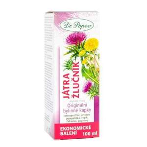 Játra – žlučník, originální bylinné kapky, 100 ml (Pro správnou činnost jater, žlučníku a jejich detoxikaci (díky ostropestřci a artyčoku). Doplněk stravy.)
