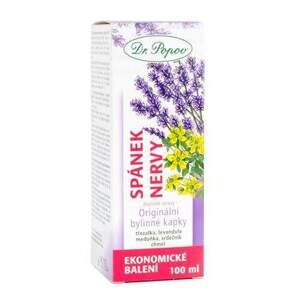 Spánek – nervy, originální bylinné kapky, 100 ml (Pro kvalitní spánek, relaxaci a duševní pohodu (díky třezalce, meduňce a levanduli). Doplněk stravy.)