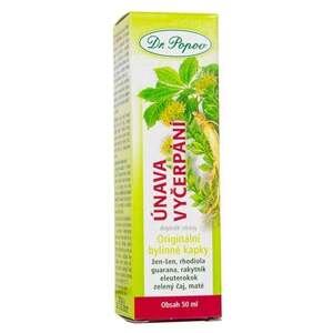 Únava vyčerpání , originální bylinné kapky, 50 ml (Vykročte do nového dne odpočatí, plní energie, vitality a dobré nálady. Doplněk stravy.)