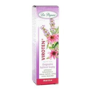VIROTEN®, originální bylinné kapky, 50 ml (Na podporu imunitního systému a dýchacích cest (díky třapatce, zázvoru a šalvěji). Doplněk stravy.)