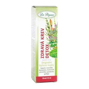 Zdravá krev detox, originální bylinné kapky, 50 ml (Pro silnější cévy (přeslička), pročištění krve (kotvičník) a její snadný průchod cévami. Doplněk stravy.)