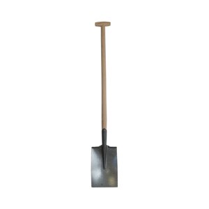 TOPTRADE rýč hranatý, kladívkový lak, s dřevěnou násadou "T" (TOPTRADE rýč hranatý, kladívkový lak, s dřevěnou násadou "T")