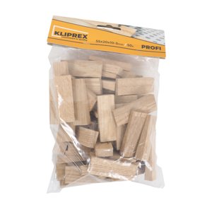 klínky dřevěné, podlahové, balení 51 ks, 55 x 20 x 10 – 5 mm (klínky dřevěné, podlahové, balení 51 ks, 55 x 20 x 10 – 5 mm)