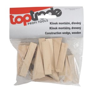 TOPTRADE klínky dřevěné, montážní, balení 20 ks, 100 x 20 x 30 - 1 mm (TOPTRADE klínky dřevěné, montážní, balení 20 ks, 100 x 20 x 30 - 1 mm)