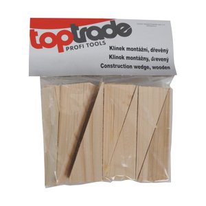 TOPTRADE klínky dřevěné, montážní, balení 15 ks, 150 x 20 x 50 - 1 mm (TOPTRADE klínky dřevěné, montážní, balení 15 ks, 150 x 20 x 50 - 1 mm)