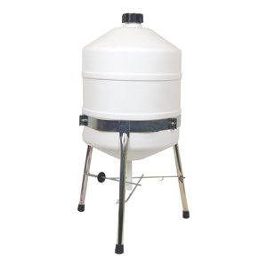 TOPTRADE napáječka plastová, barelová, na podstavci s miskou, pro drůbež, 30 l (TOPTRADE napáječka plastová, barelová, na podstavci s miskou, pro drůbež, 30 l)