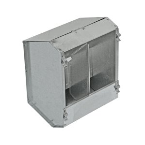 TOPTRADE krmítko pozinkované, závěsné, dvoukomorové, pro králíky, 3 l (TOPTRADE krmítko pozinkované, závěsné, dvoukomorové, pro králíky, 3 l)
