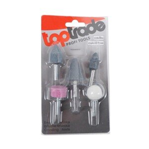 TOPTRADE tělíska brusná, sada 5 ks, stopka 6 mm (TOPTRADE tělíska brusná, sada 5 ks, stopka 6 mm)