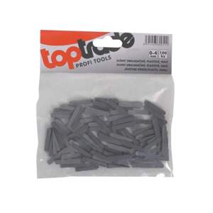 TOPTRADE klínky spárovací, plastové,  malé, 100 ks,  0 – 4 mm (TOPTRADE klínky spárovací, plastové,  malé, 100 ks,  0 – 4 mm)