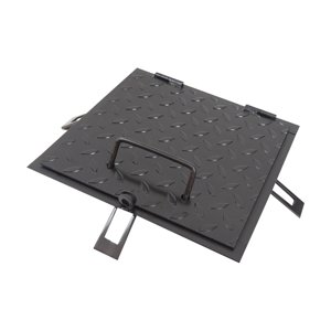 TOPTRADE poklop šachtový, ocelový, lakovaný, 750 x 750 mm, černý (TOPTRADE poklop šachtový, ocelový, lakovaný, 750 x 750 mm, černý)