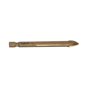 TOPTRADE vrták do skla, keramiky a dlažby, O 12 mm x 90 mm, stopka Hex (TOPTRADE vrták do skla, keramiky a dlažby, O 12 mm x 90 mm, stopka Hex)