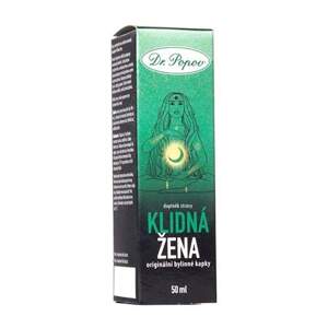 Klidná žena, originální bylinné kapky, 50 ml (Klidná žena je vaším spojencem pro harmonii těla i mysli. Doplněk stravy.)