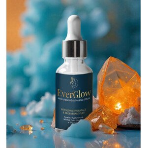 EVERGLOW - ANTI-AGING SÉRUM - 50ML (Hyaluronové Anti-Aging sérum na obličej a dekolt. Intenzivně hydratuje a regeneruje pleť. S obsahem kyseliny hyaluronové, červené mořské řasy, Aloe Vera a Smilem italským.)