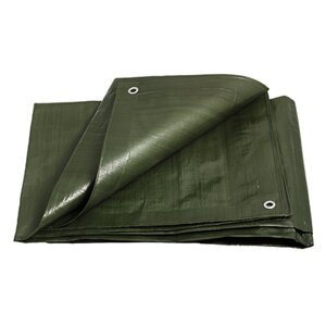 TOPTRADE plachta krycí, zelená, s kovovými oky, 3 x 5 m, 200 g / m2 (TOPTRADE plachta krycí, zelená, s kovovými oky, 3 x 5 m, 200 g / m2)