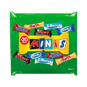 MINIS - Snickers, Mars, Twix, Bounty, Milky way 400g (mix tyčinek)
