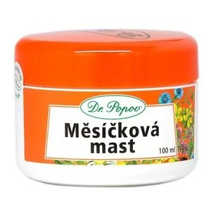 Dr.Popov měsíčková mast 100 ml (Má vynikající ochranné a zklidňující účinky na pokožku, vhodná pro všechny typy pleti. Velké balení.)