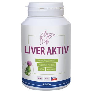 LIVER AKTIV Doplněk stravy v tabletách (S rostlinnými extrakty, sójovým lecitinem a pivovarskými kvasnicemi.)